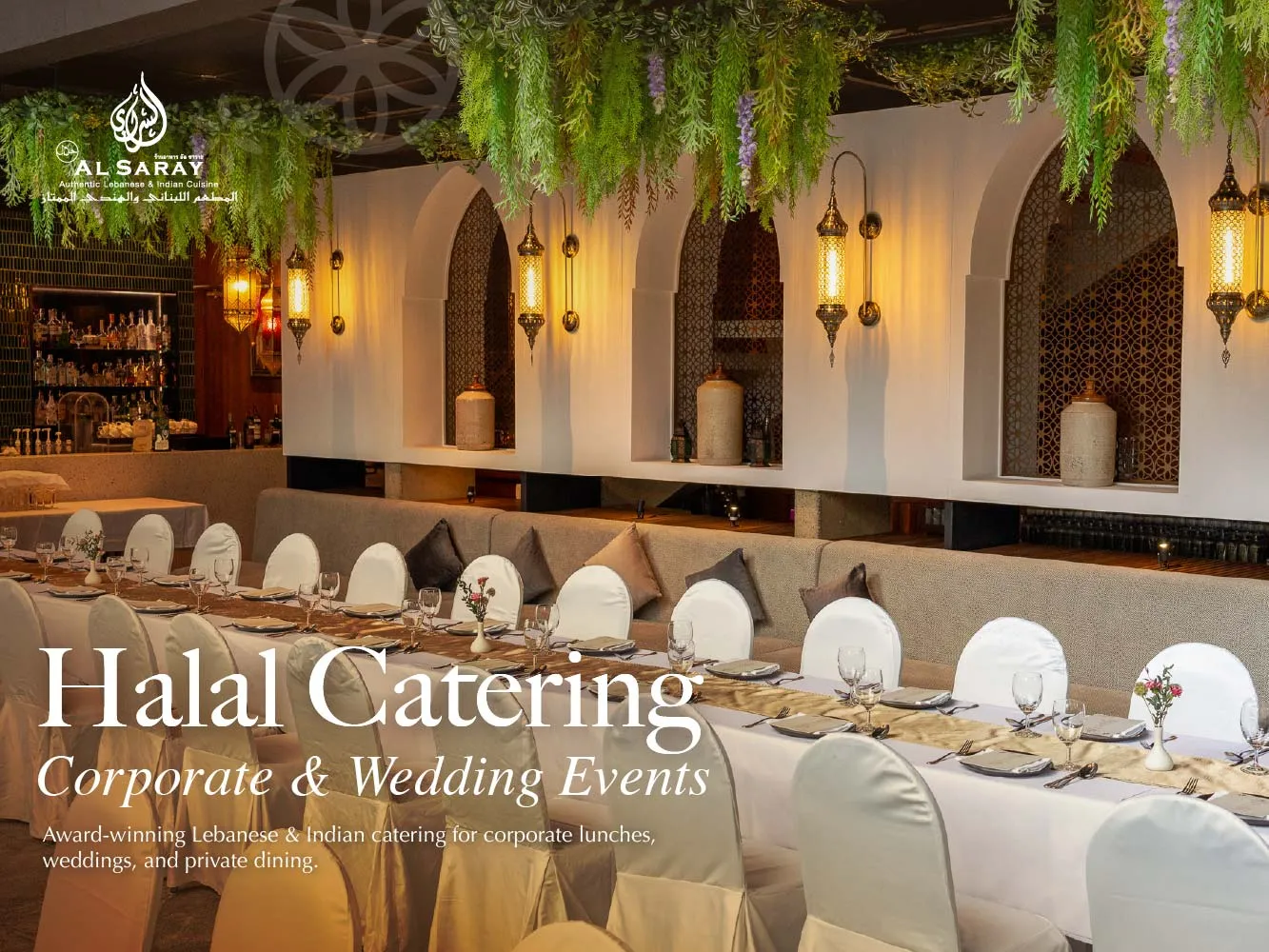 Halal catering Bangkok - corporate and wedding private dining at Al Saray Sathorn